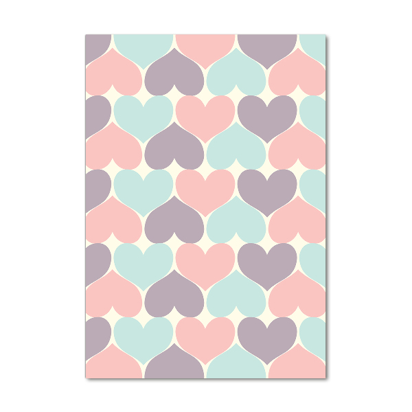 Staand foto in plexiglas Kleurrijke harten