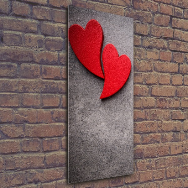 Staand foto op plexiglas Rode harten