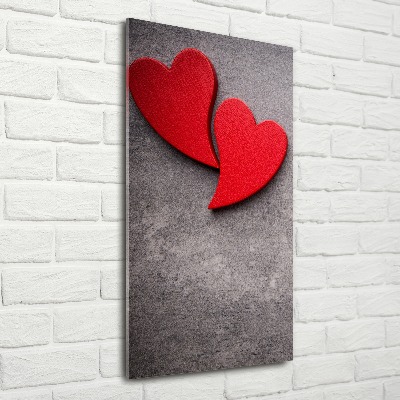 Staand foto op plexiglas Rode harten