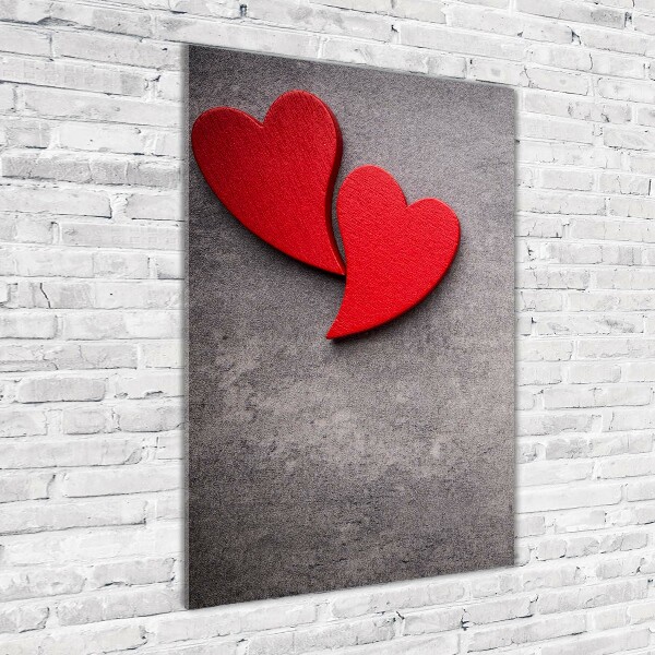 Staand foto op plexiglas Rode harten