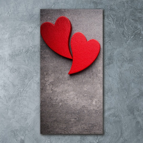 Staand foto op plexiglas Rode harten