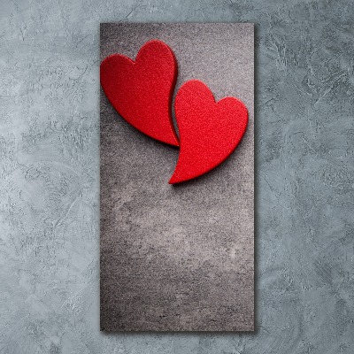 Staand foto op plexiglas Rode harten