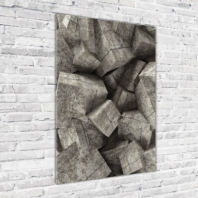 Staand foto plexiglas Betonnen kubussen