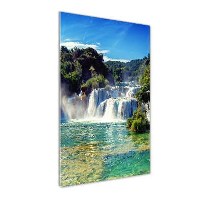 Staand foto plexiglas Krka-waterval