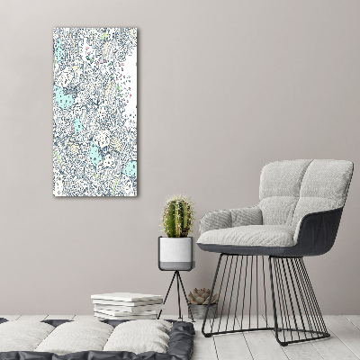 Staand foto in plexiglas Bloemenpatroon