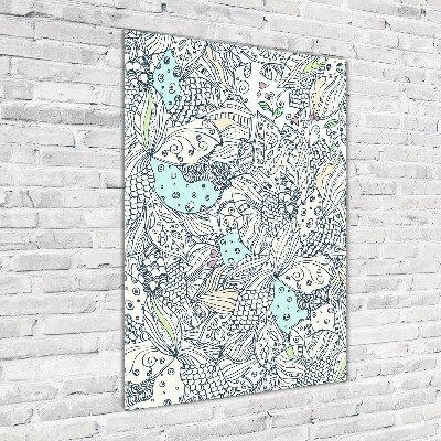 Staand foto in plexiglas Bloemenpatroon