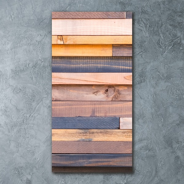 Staand plexiglas foto Houten muur