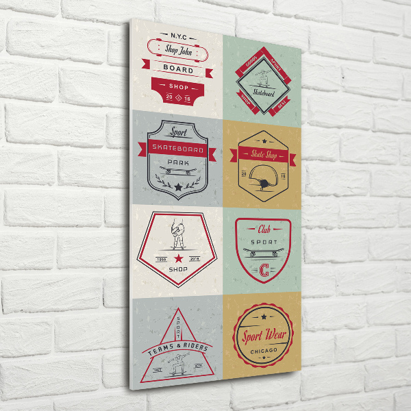 Staand foto in plexiglas Skateboardborden