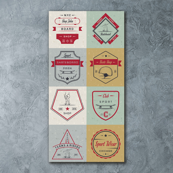 Staand foto in plexiglas Skateboardborden