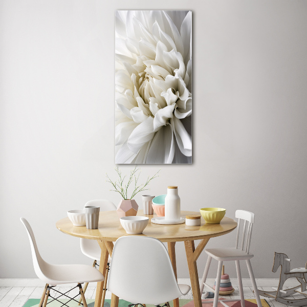 Staand foto plexiglas Witte dahlia
