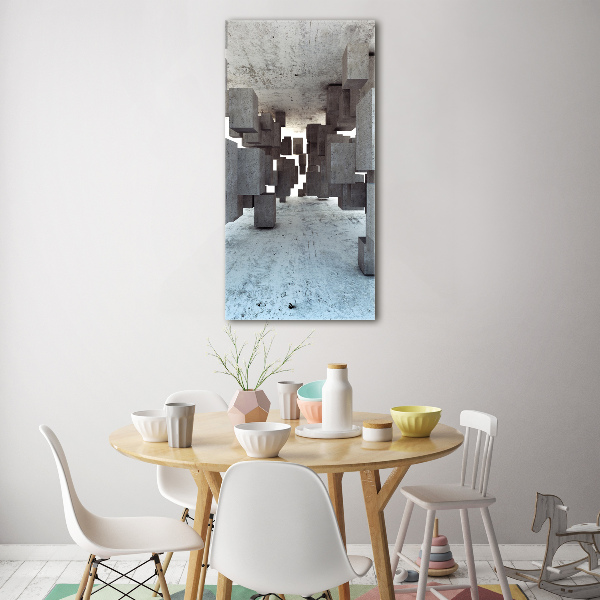 Staand plexiglas foto Kubussen van beton