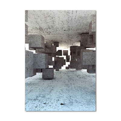 Staand plexiglas foto Kubussen van beton