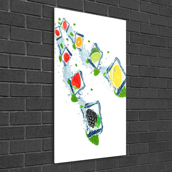 Staand foto plexiglas Fruit en ijs