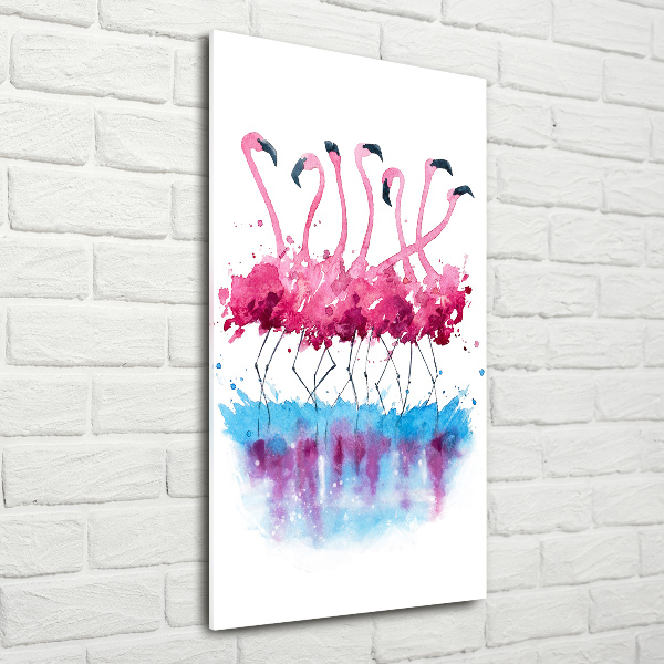 Staand foto plexiglas Flamingo's