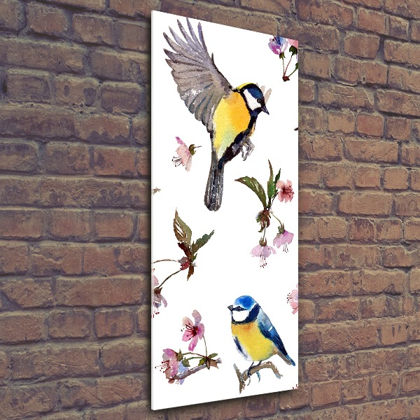Staand foto plexiglas Vogels en bloemen