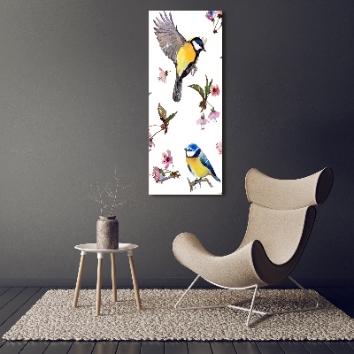 Staand foto plexiglas Vogels en bloemen