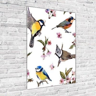 Staand foto plexiglas Vogels en bloemen