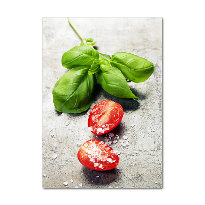 Staand foto op plexiglas Tomaten en basilicum