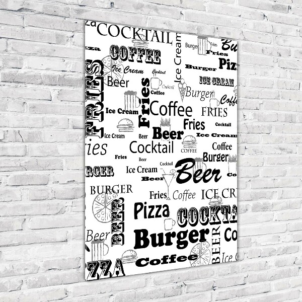 Staand plexiglas foto Restaurantmenu