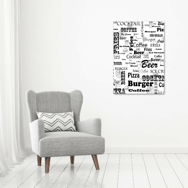 Staand plexiglas foto Restaurantmenu