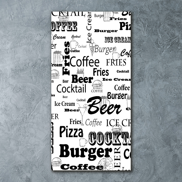 Staand plexiglas foto Restaurantmenu