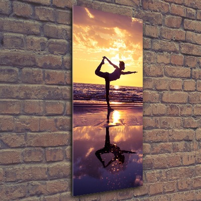 Staand foto plexiglas Yoga op het strand