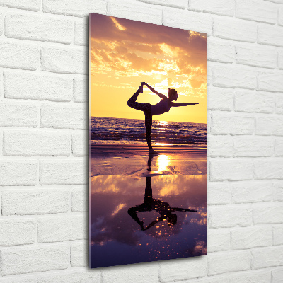 Staand foto plexiglas Yoga op het strand