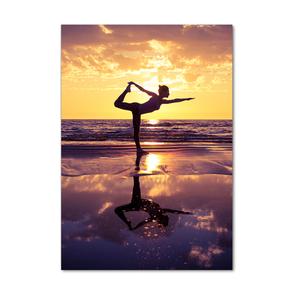 Staand foto plexiglas Yoga op het strand