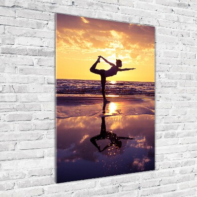 Staand foto plexiglas Yoga op het strand