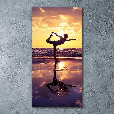 Staand foto plexiglas Yoga op het strand