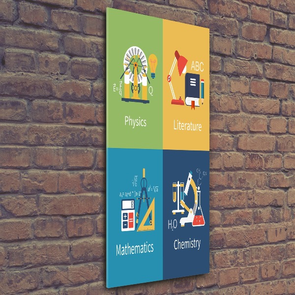 Staand plexiglas foto Schoolvakken
