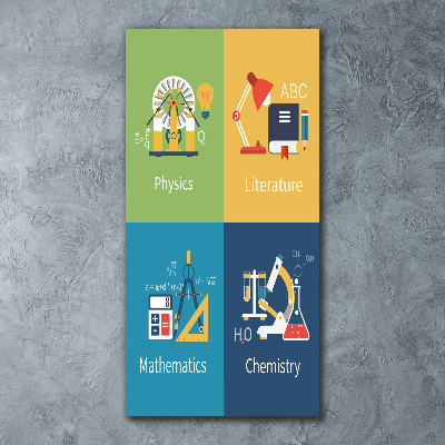 Staand plexiglas foto Schoolvakken