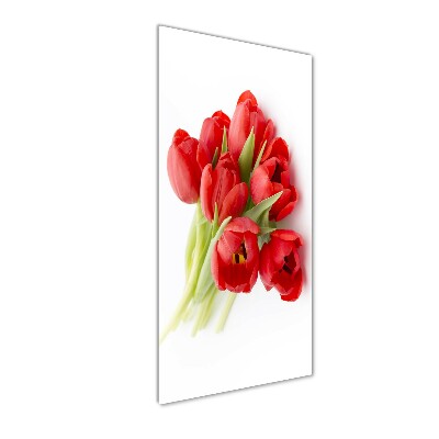 Staand foto in plexiglas Rode tulpen