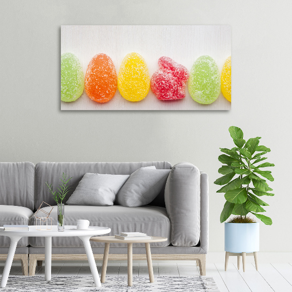 Foto canvas Kleurrijke jellybeans