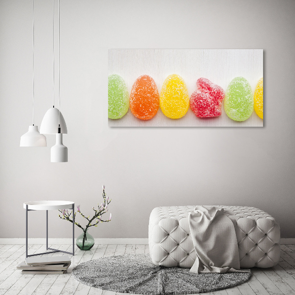 Foto canvas Kleurrijke jellybeans