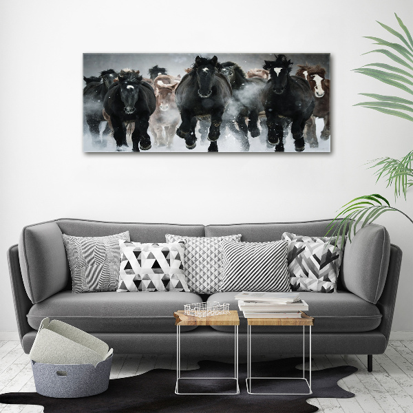 Schilderij op canvas Paarden in galop