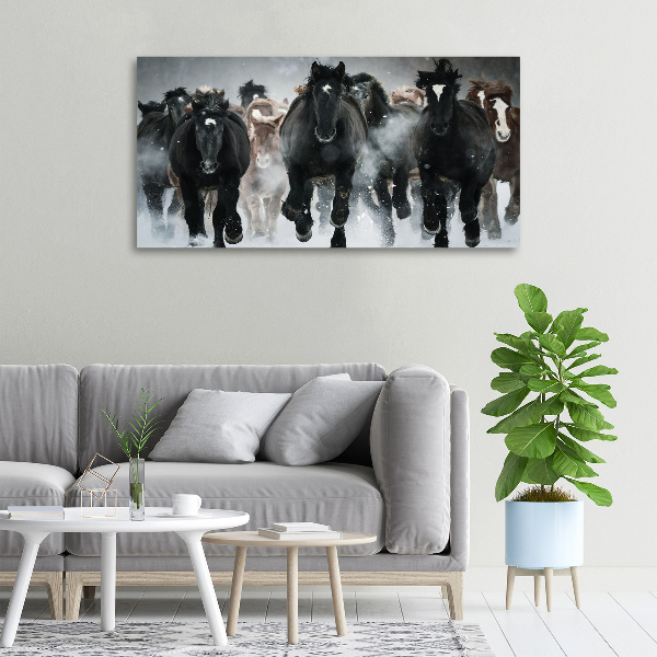 Schilderij op canvas Paarden in galop