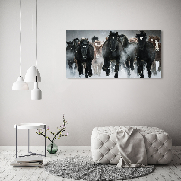 Schilderij op canvas Paarden in galop