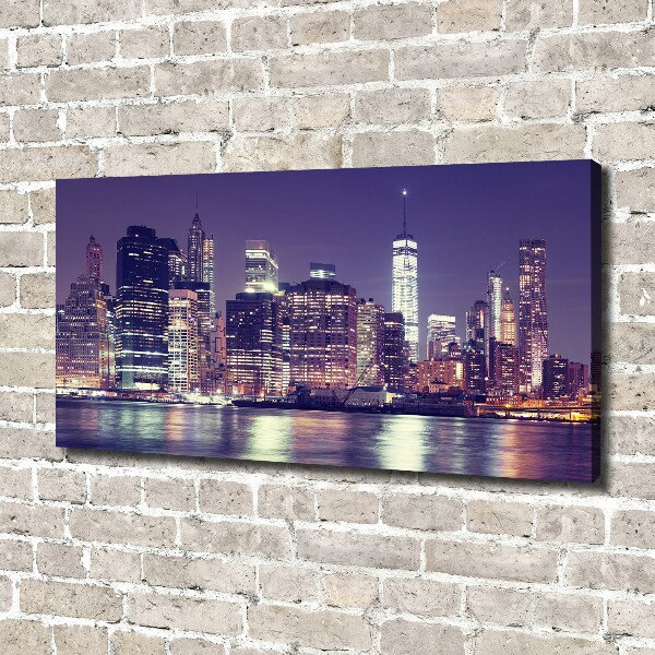 Canvas schilderij New York 's nachts