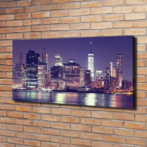 Canvas schilderij New York 's nachts