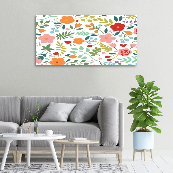 Schilderij op canvas Illustratie van bloemen