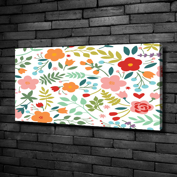 Schilderij op canvas Illustratie van bloemen