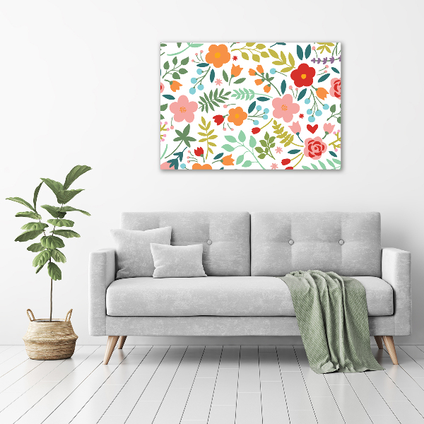 Schilderij op canvas Illustratie van bloemen