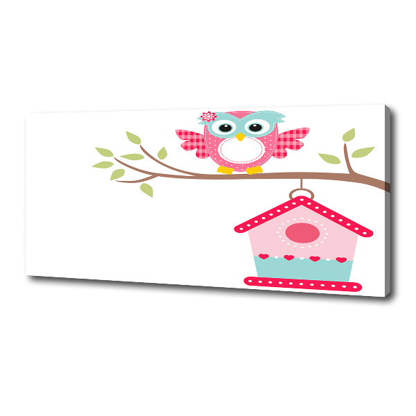 Foto op canvas Uil op een tak