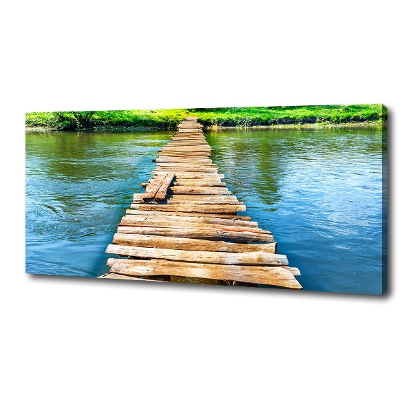 Canvas foto Houten brug