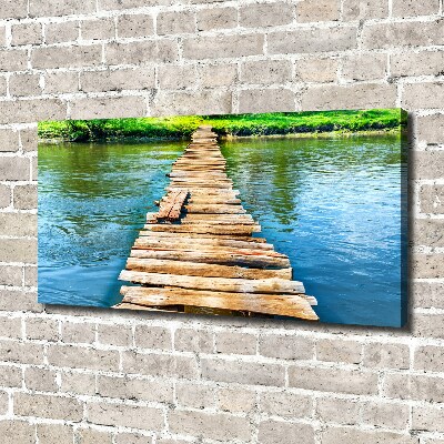 Canvas foto Houten brug