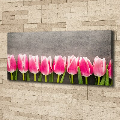 Canvas schilderij Roze tulpen