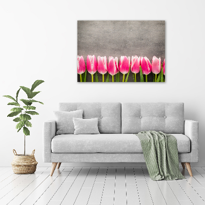 Canvas schilderij Roze tulpen