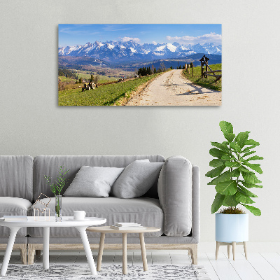 Canvas foto Panorama van het Tatragebergte