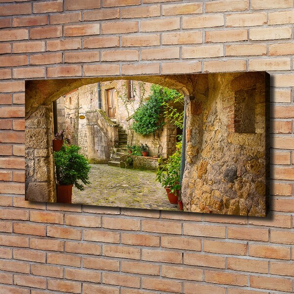 Canvas schilderij Een charmante straat